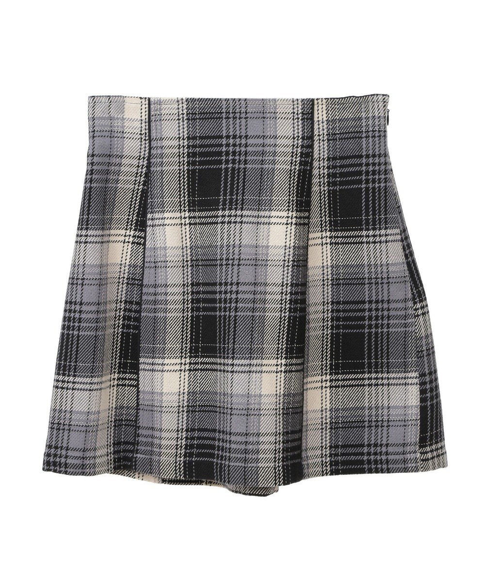 earth music&ecology コットンツイルチェックミニスカート 