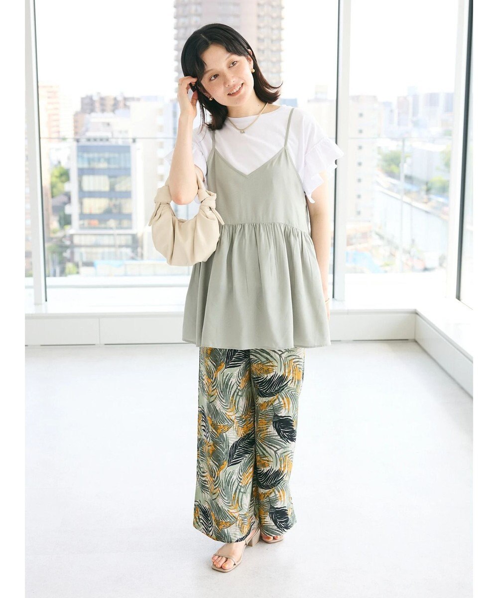 CRAFT STANDARD BOUTIQUE レーヨン柄プリントワイドパンツ 