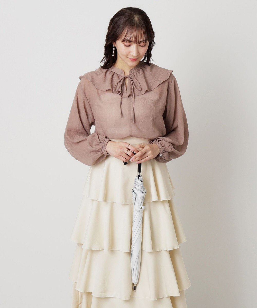 MOONBAT 【一級遮光/晴雨兼用日傘】ランバン オン ブルー (LANVIN en Blue)  長傘 日傘 フラワーグリッター 