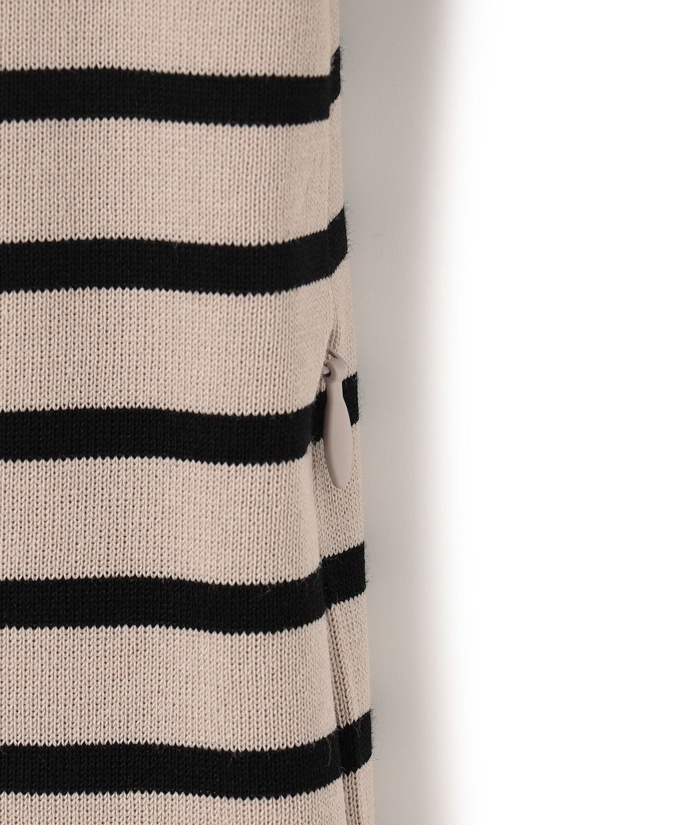 23区 【洗える】マットナイロンタフタ ニットドッキング ワンピース 