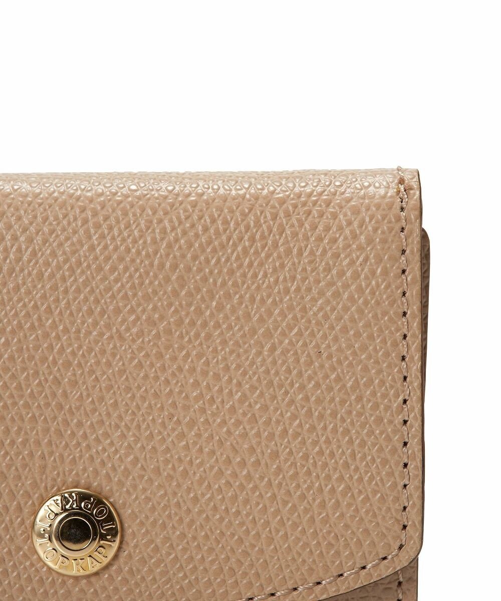 TOPKAPI 【TOPKAPI】角シボ型押し・ラウンドフラップ  三つ折り 財布 COLORATO コロラート 