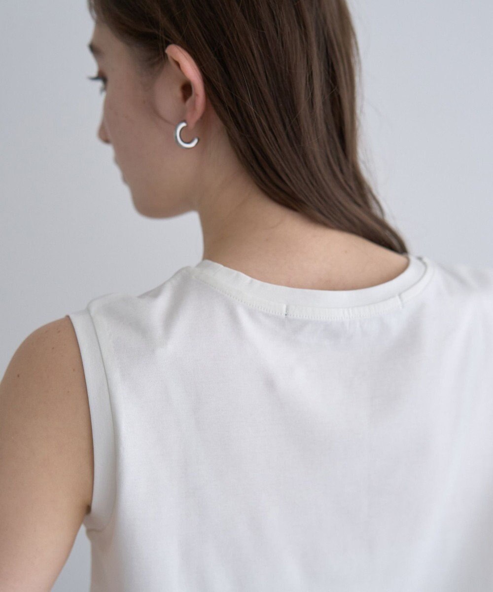 YECCA VECCA コットンスムースノースリーブトップス 