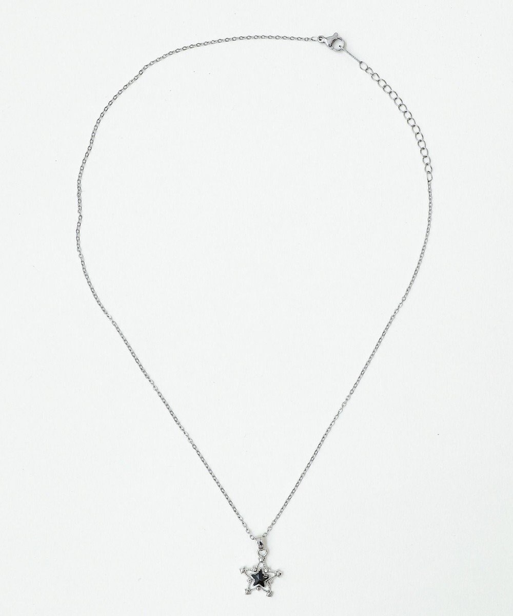 WEGO Lブラックストーンモチーフネックレス 