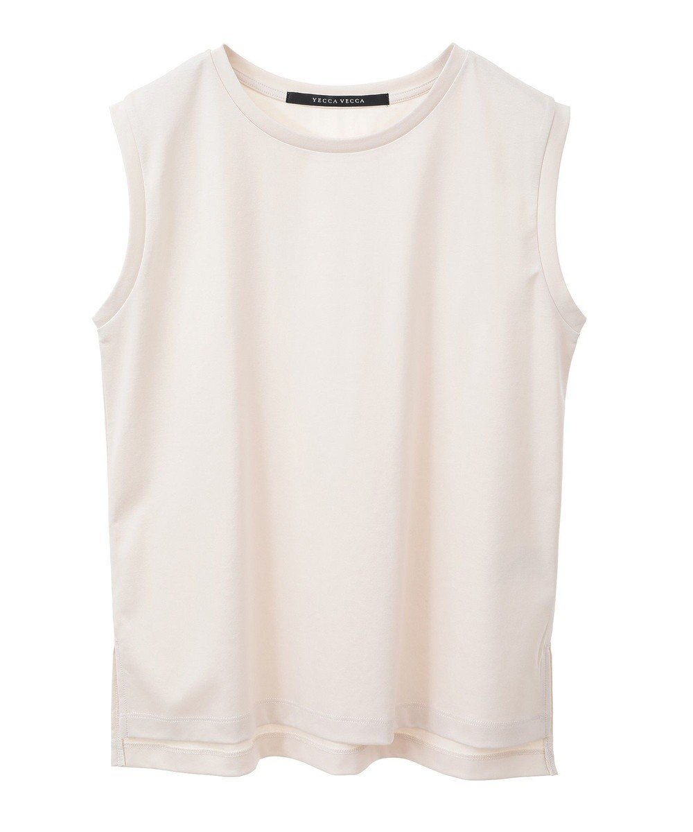 YECCA VECCA コットンスムースノースリーブトップス 