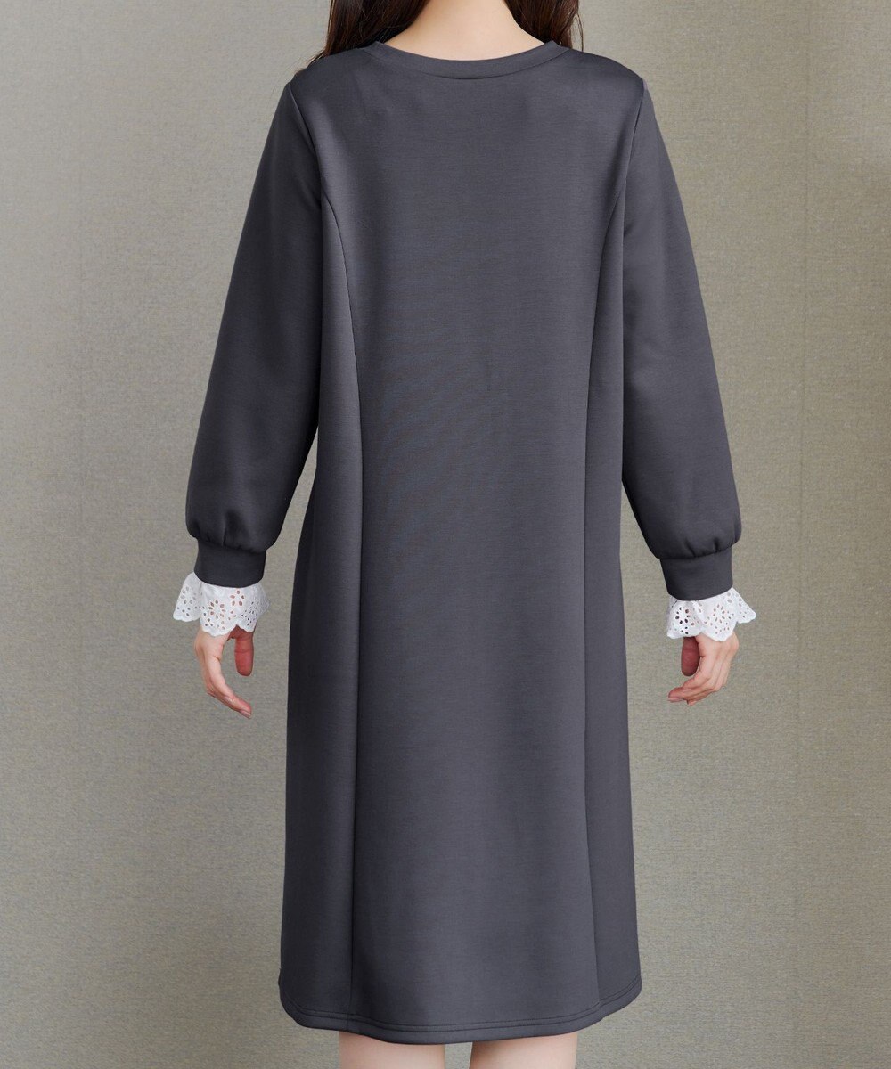 Tiaclasse コットンレースドッキングカットソーワンピース 