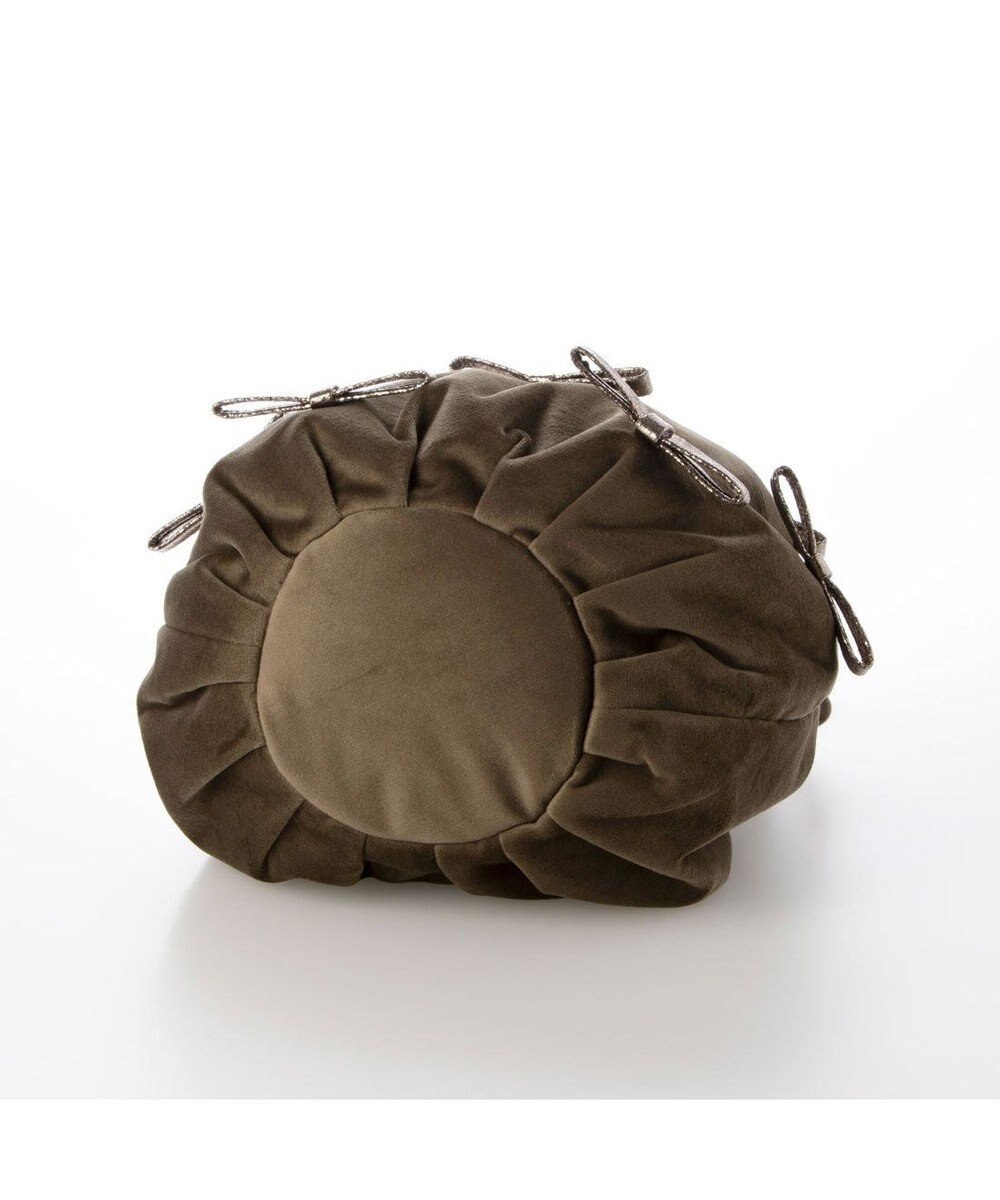 UNBILLION カシュカシュ cachecache / メタリックリボンベロア巾着バッグ 