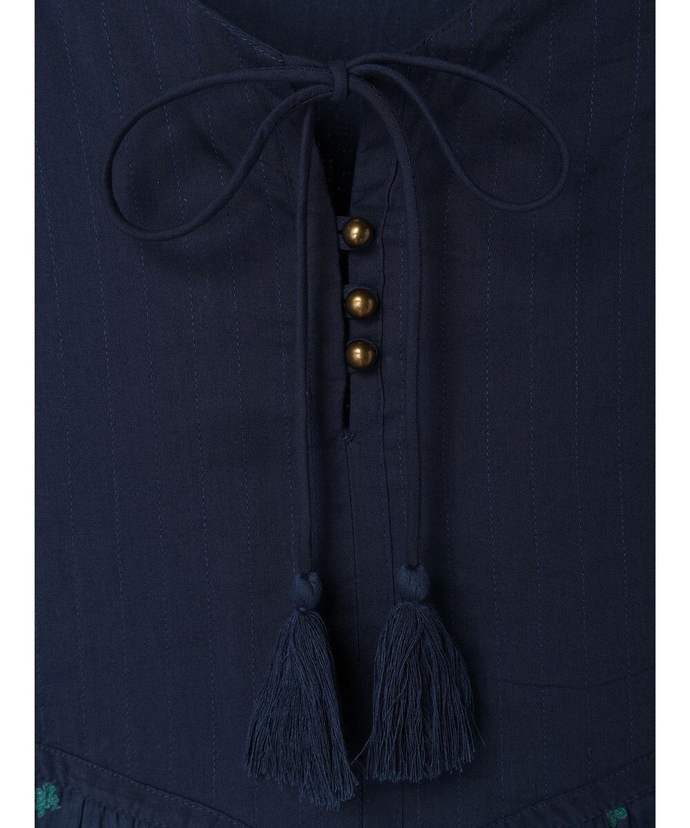 CRAFT STANDARD BOUTIQUE インド綿混キルト切替花柄ワンピース 