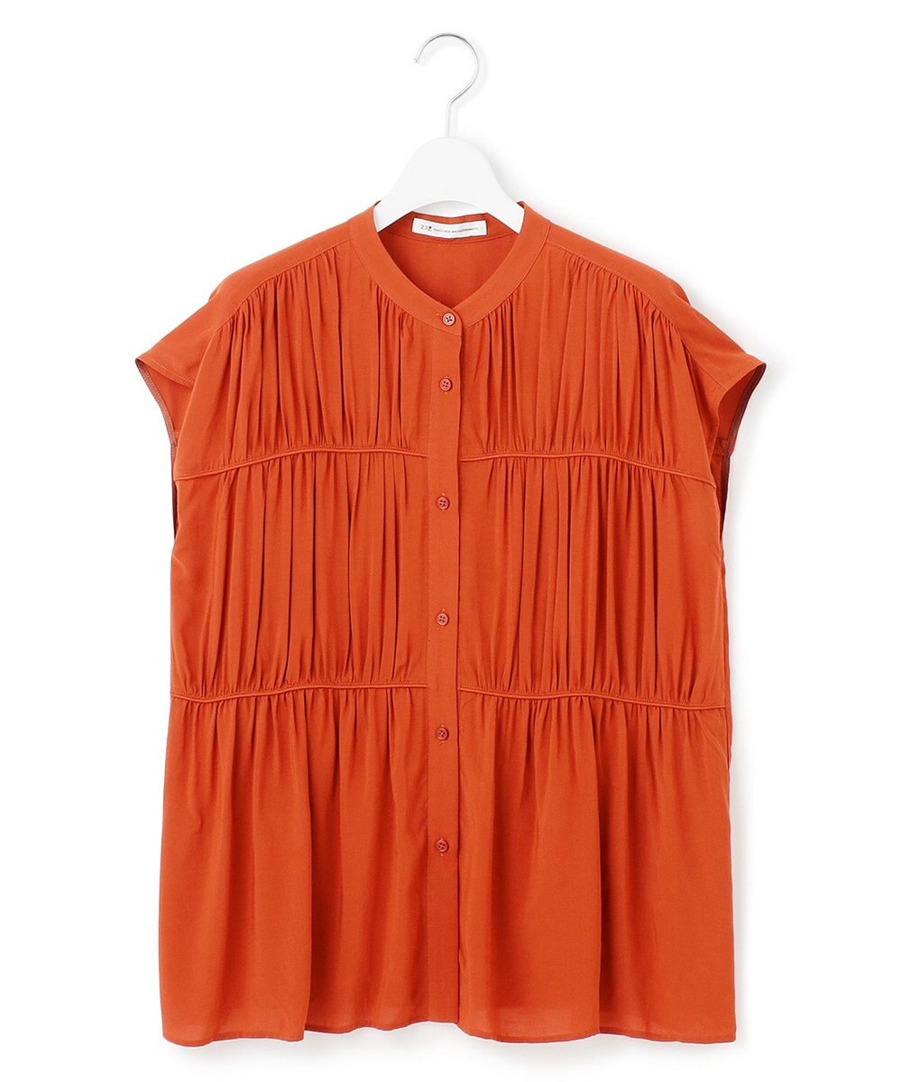 23区 S 【接触冷感/WEB&一部店舗限定】レーヨンスパローン ティアード ブラウス 