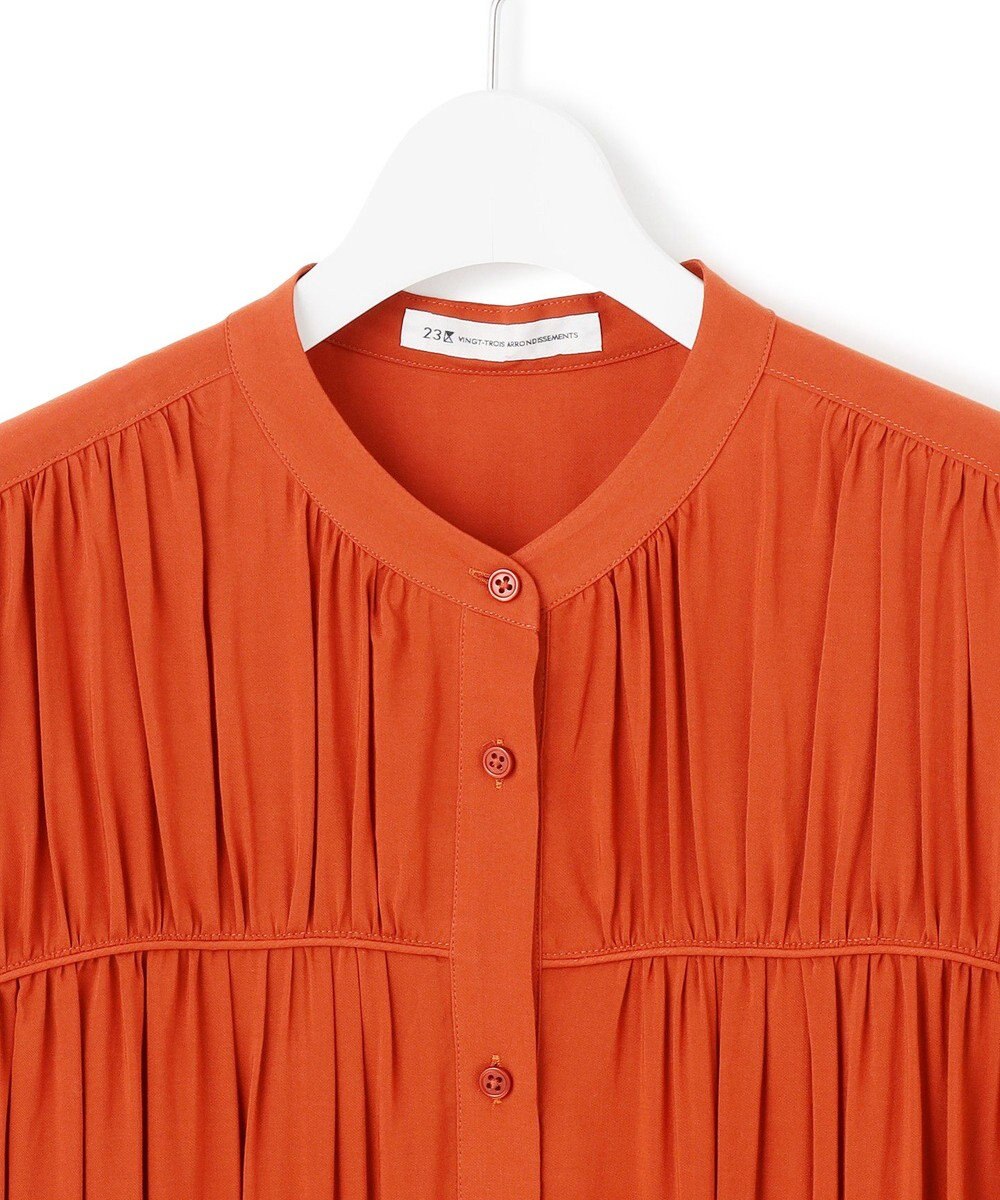 23区 S 【接触冷感/WEB&一部店舗限定】レーヨンスパローン ティアード ブラウス 