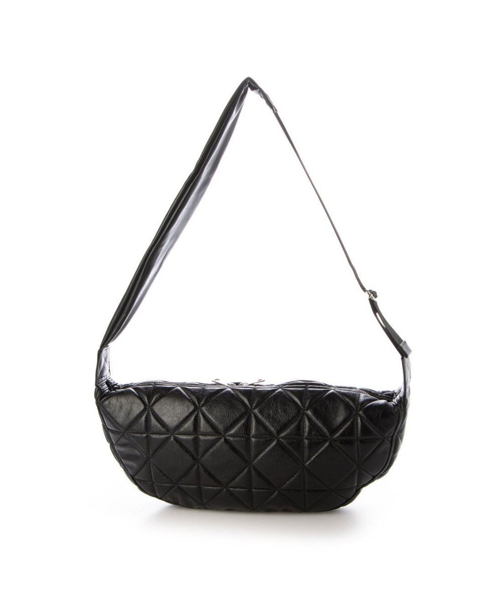 UNBILLION カシュカシュ cachecache / ソフト合皮キルティングハーフムーンショルダー 