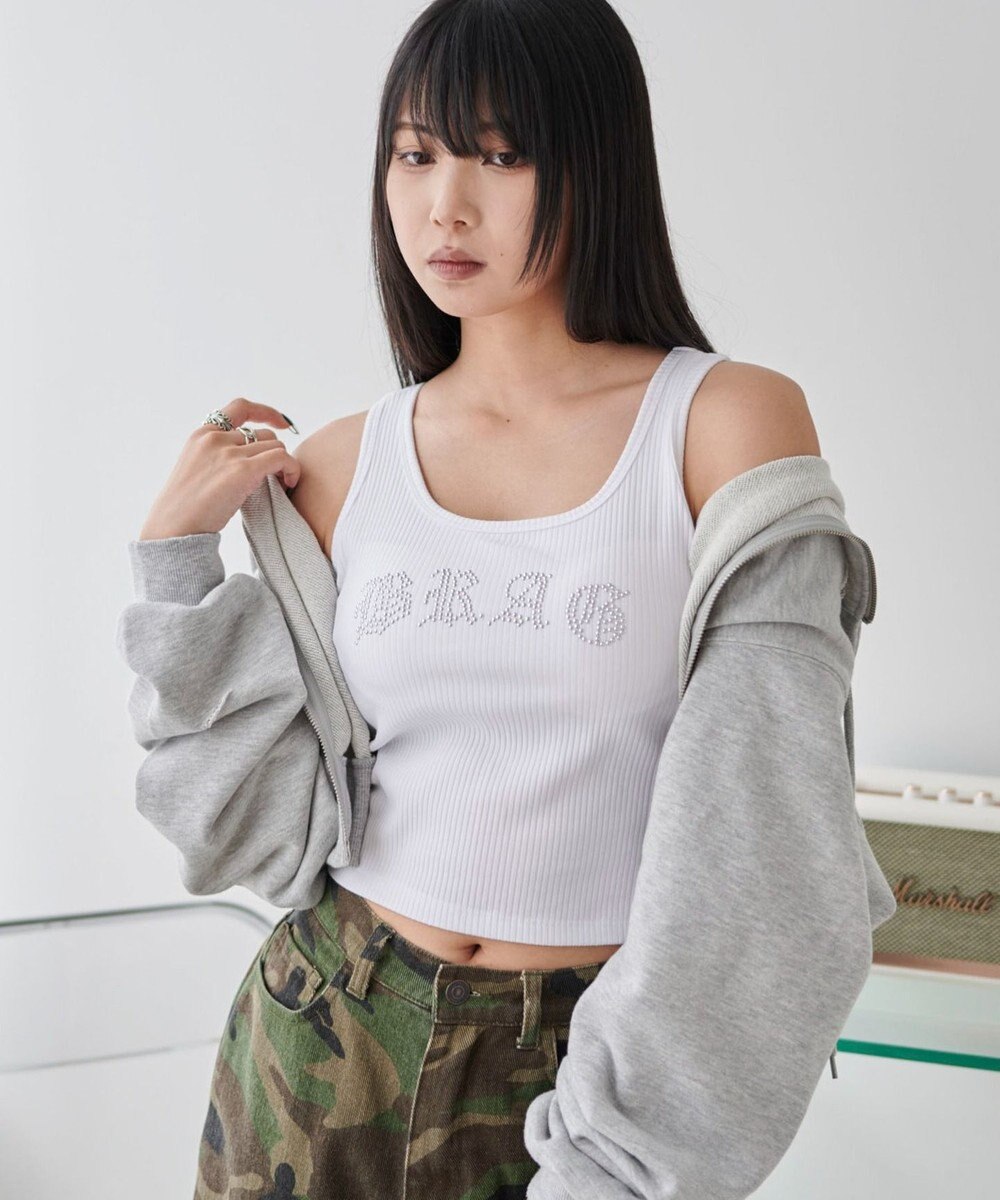 WEGO 【カップ付きインナー】ロゴスタッズカップインタンク 