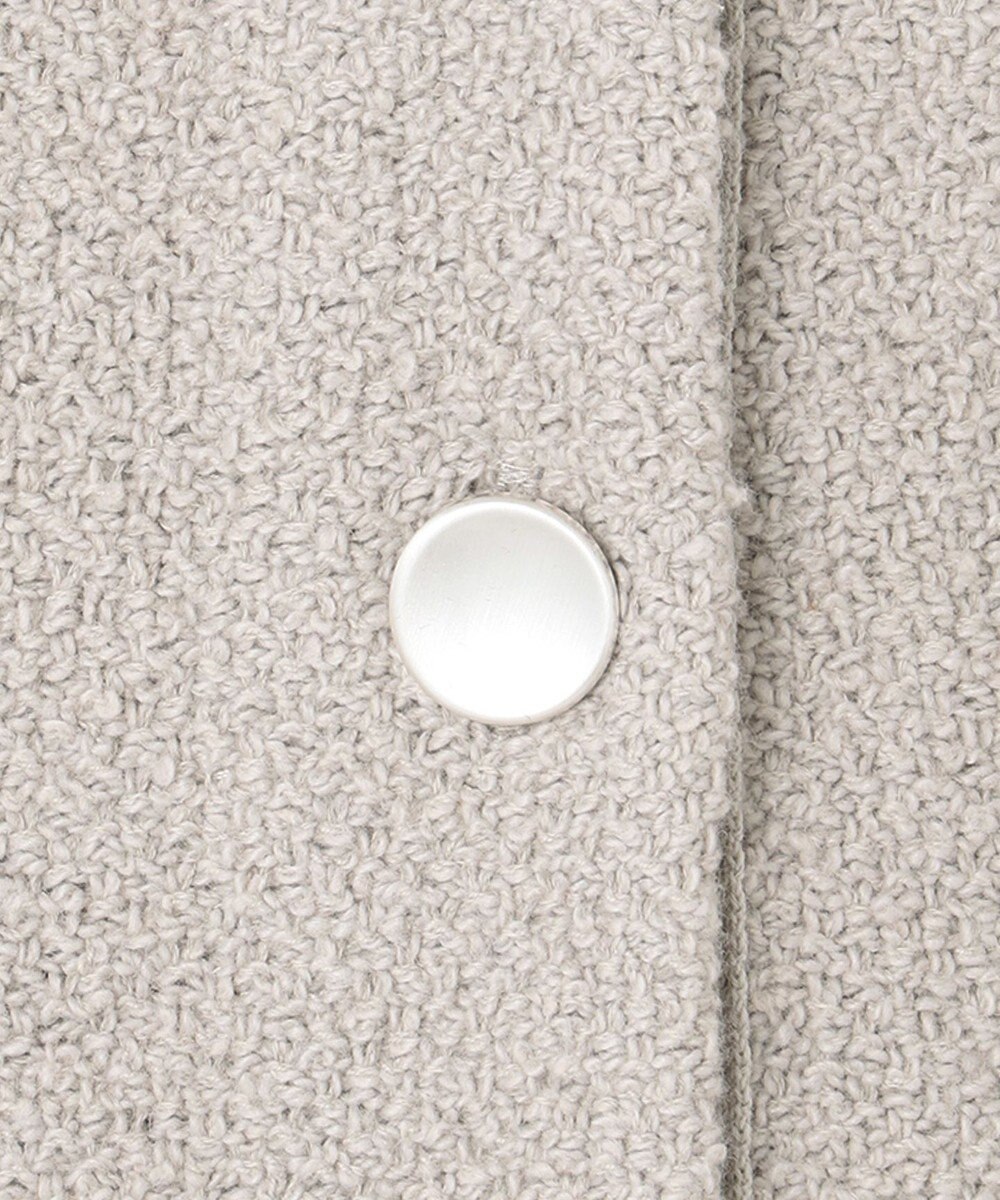 自由区 【XSサイズ～/洗える】テクスチャーコットンブレンド ニットアウター 