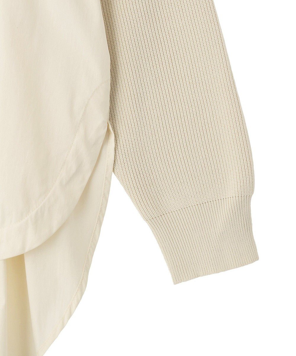 YECCA VECCA ZIPニットレイヤードフーディーシャツ 