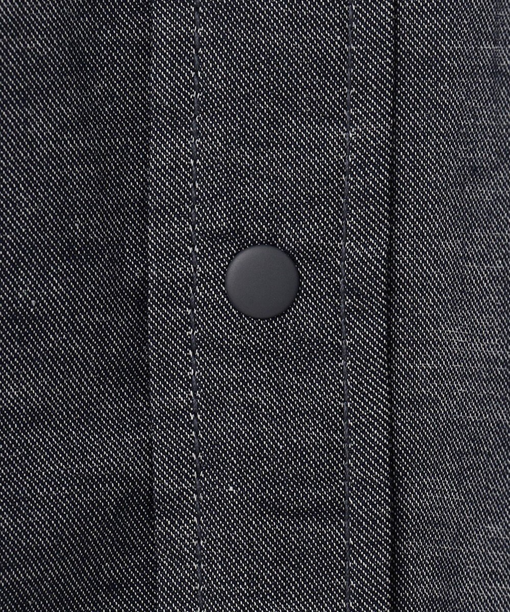 SHARE PARK MENS 【UVカット・撥水・ストレッチ】イージーデニムノーカラーシャツ 