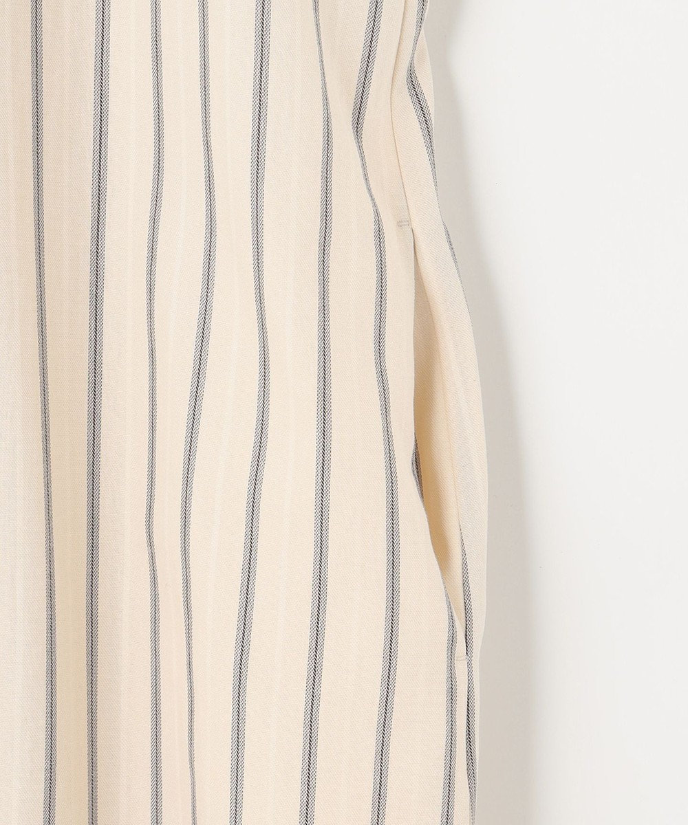 23区 【SLOW/洗える】コットンナイロンストライプ カフタン ワンピース 