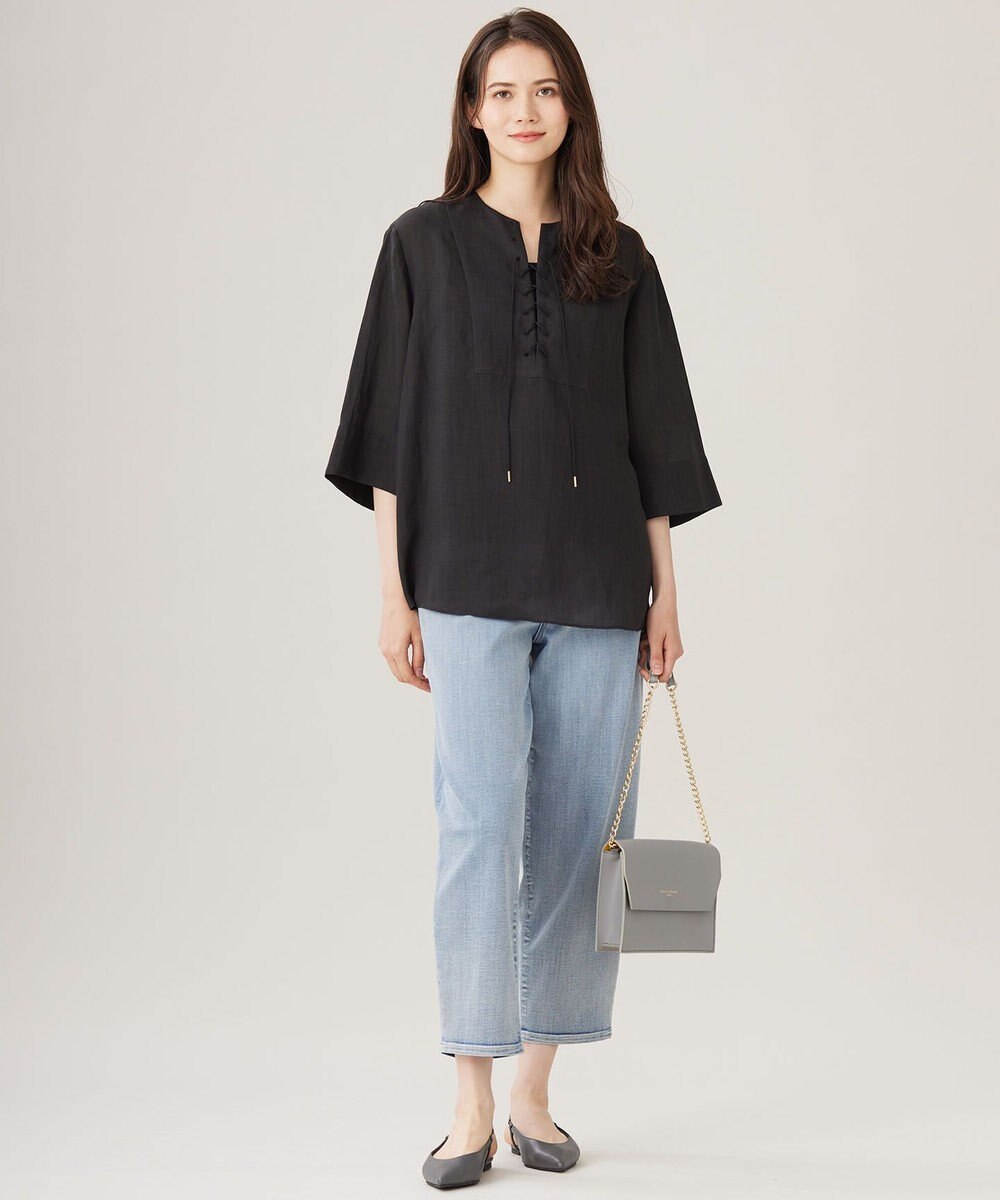 自由区 【洗える】ウスカルデニム カーブパンツ 