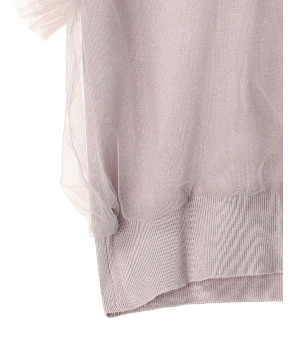 Green Parks ・swing by チュールレイヤーノースリーブニット 