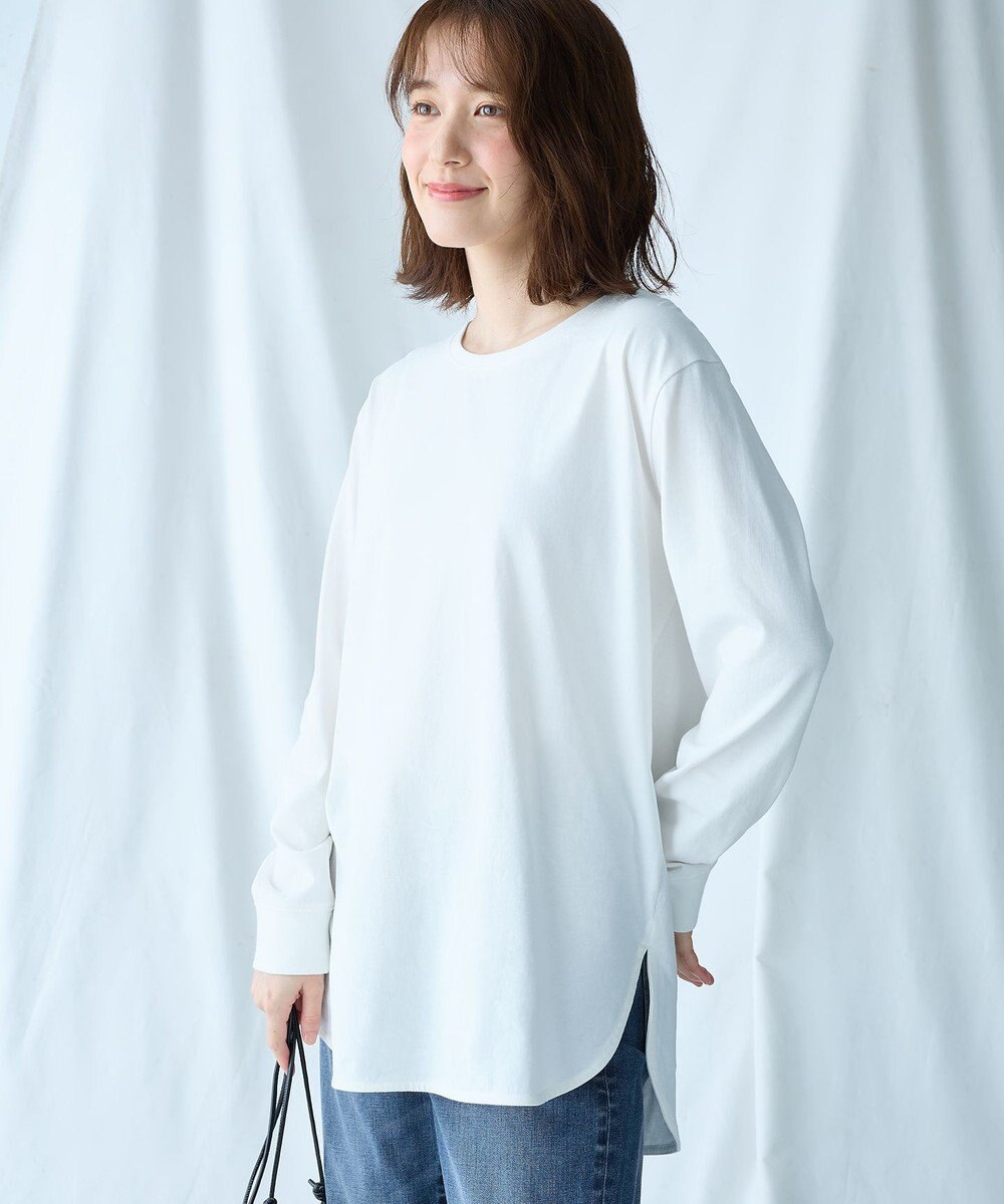 ANY リブポイントテールＴシャツ 