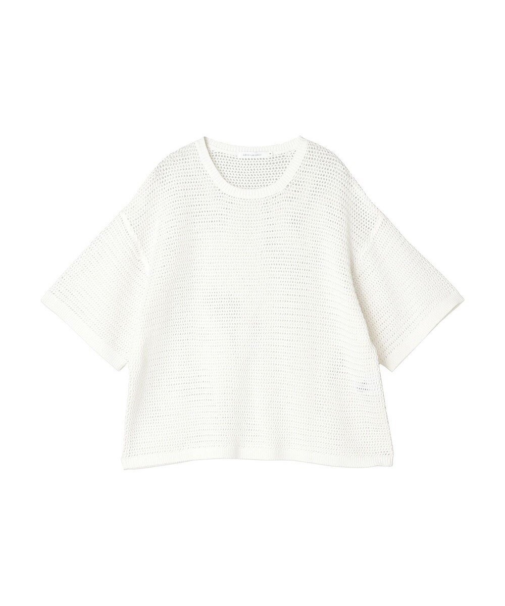 AMERICAN HOLIC 透かし編み半袖ニットプルオーバー 