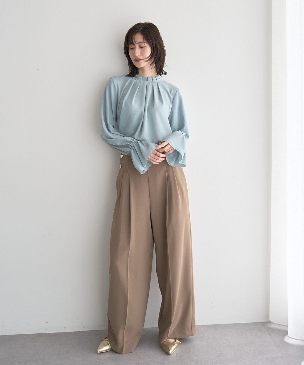 YECCA VECCA 金釦ワイドパンツ 