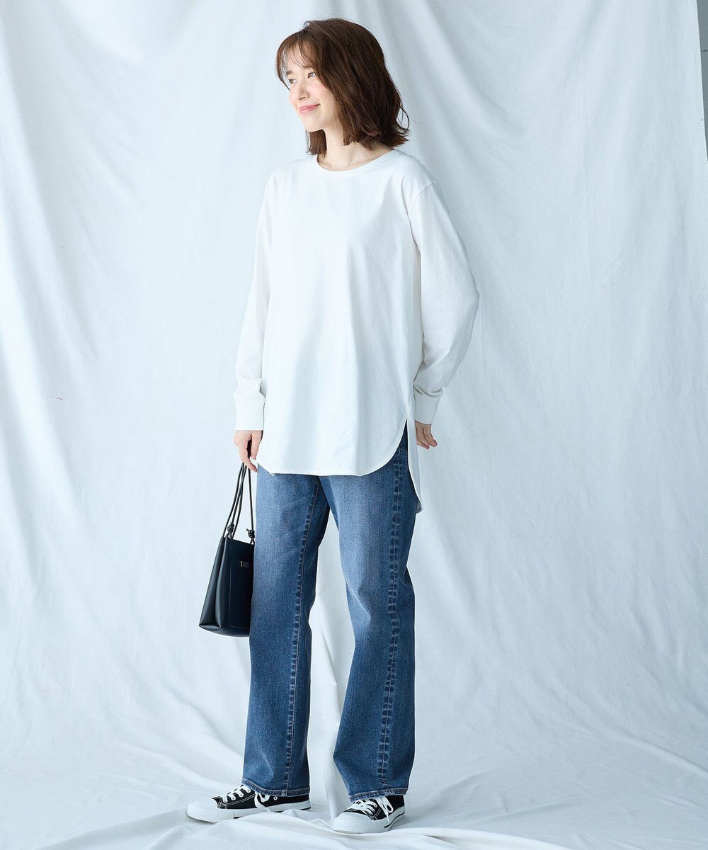 ANY リブポイントテールＴシャツ 