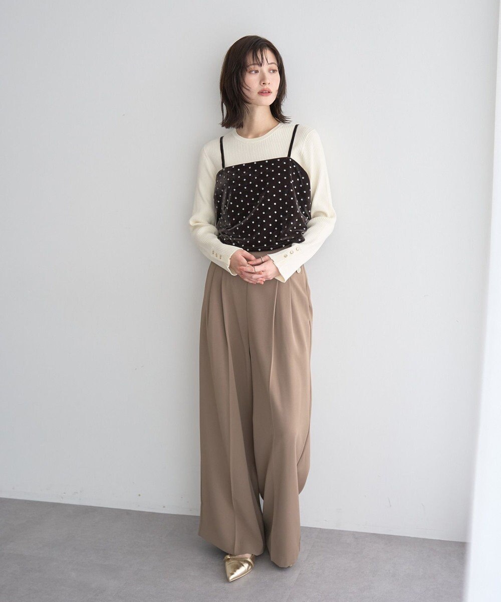 YECCA VECCA 金釦ワイドパンツ 