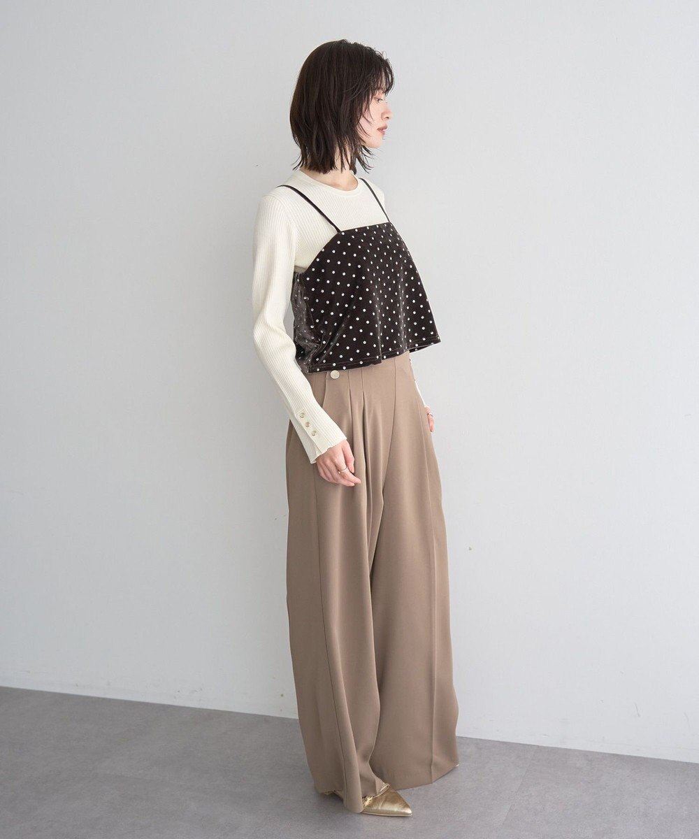 YECCA VECCA 金釦ワイドパンツ 