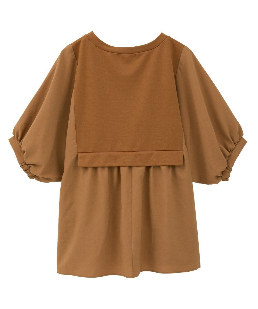 Green Parks ベスト風７分袖ドッキングプルオーバー 