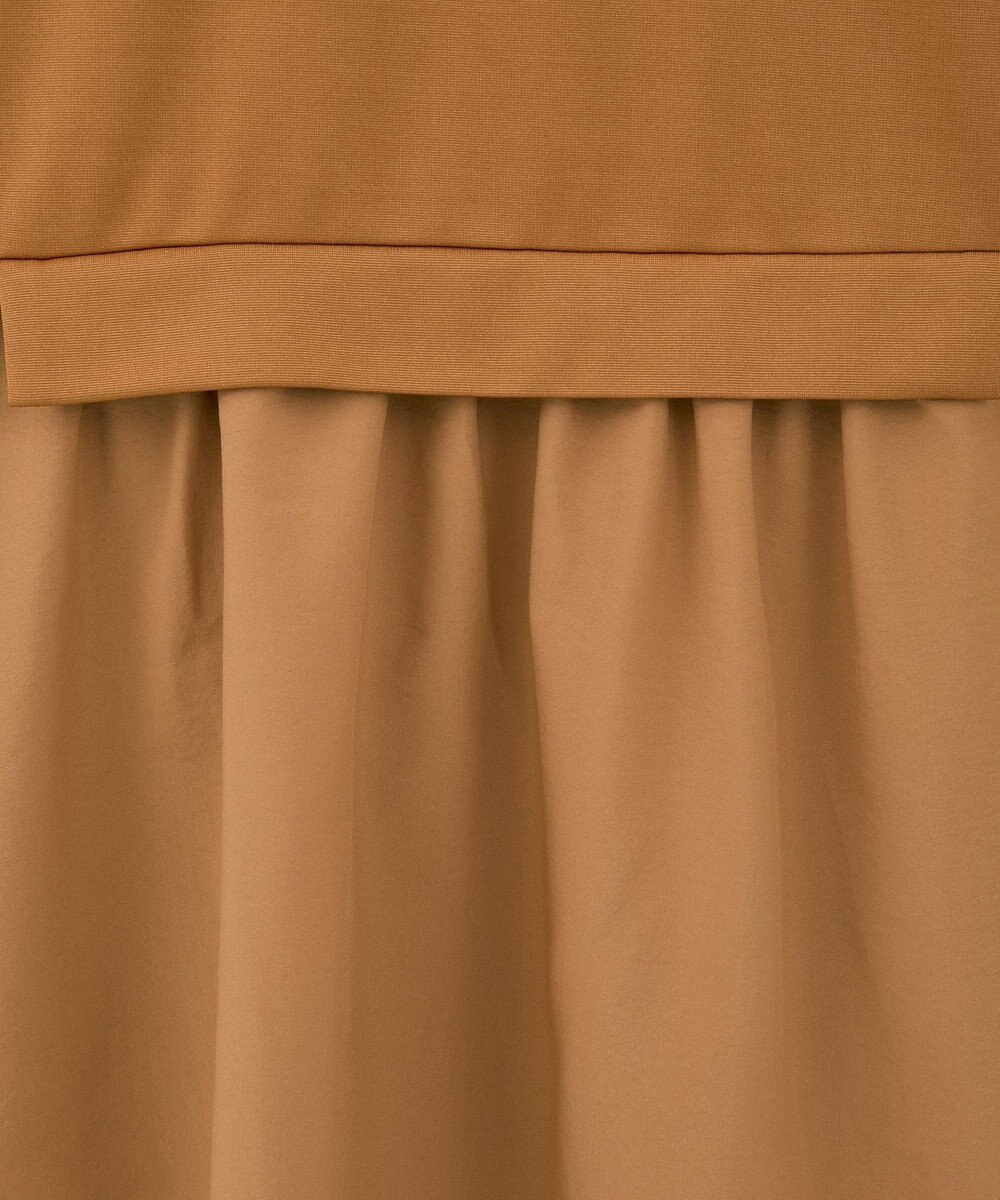 Green Parks ベスト風７分袖ドッキングプルオーバー 