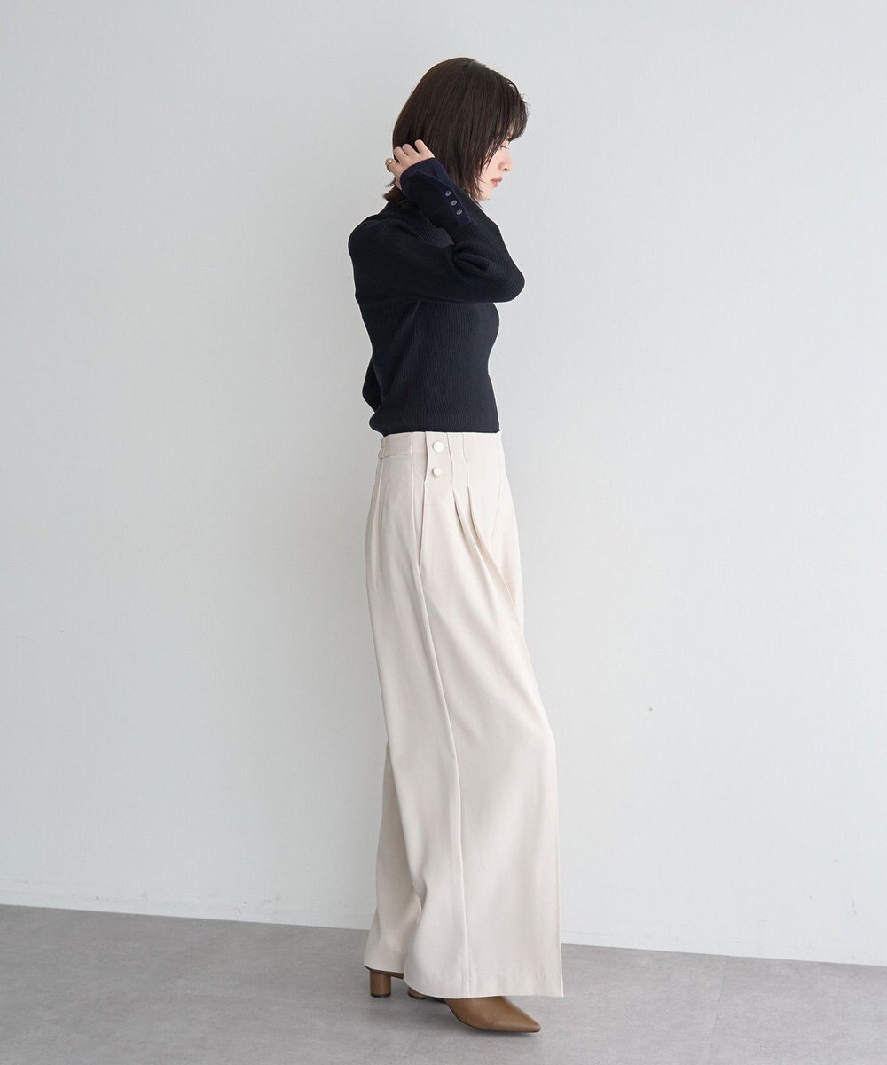 YECCA VECCA 金釦ワイドパンツ 