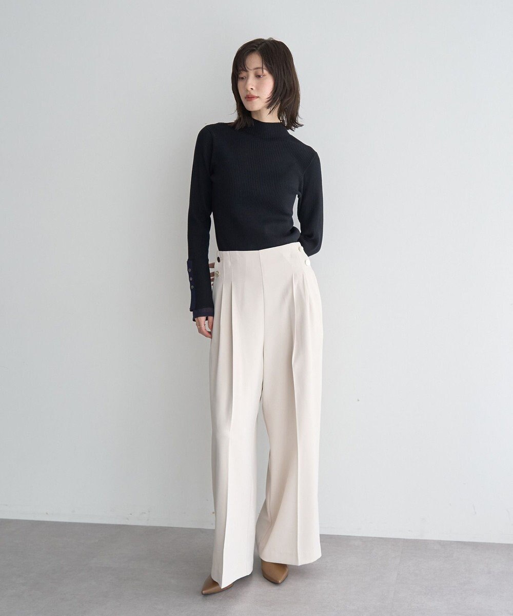 YECCA VECCA 金釦ワイドパンツ 