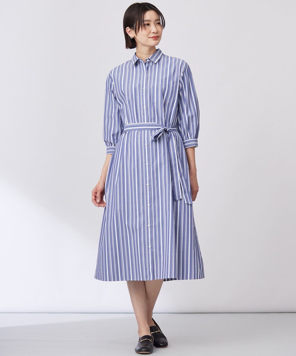 J.PRESS LADIES 【洗える・接触冷感・UVケア】エステネージュ シャツ ワンピース 