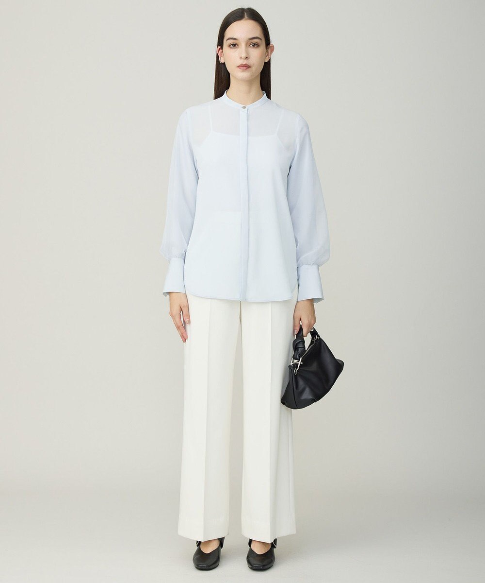 ICB 【洗える】 トリアセボディシェルピーチ ワイドパンツ 