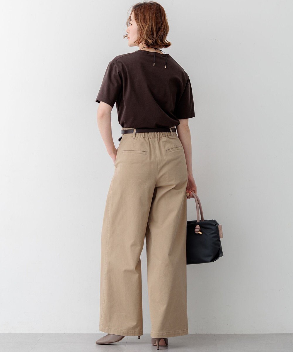 23区 【見上愛さん着用/Oggi掲載】ストレッチギャバ チノ ワイド パンツ 