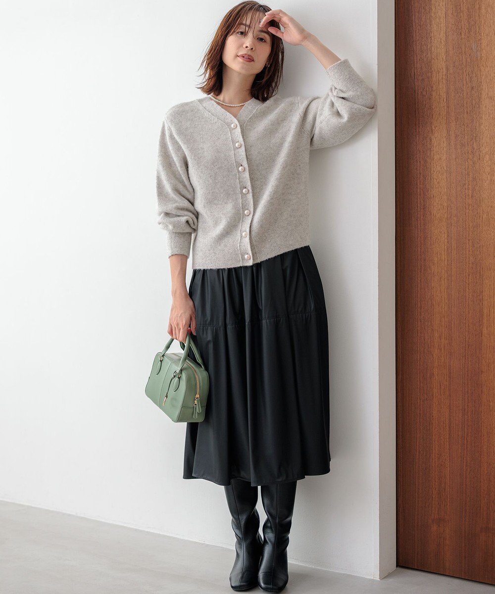 組曲 【人気商品再入荷！】スパンコールヤーン ニットカーディガン 