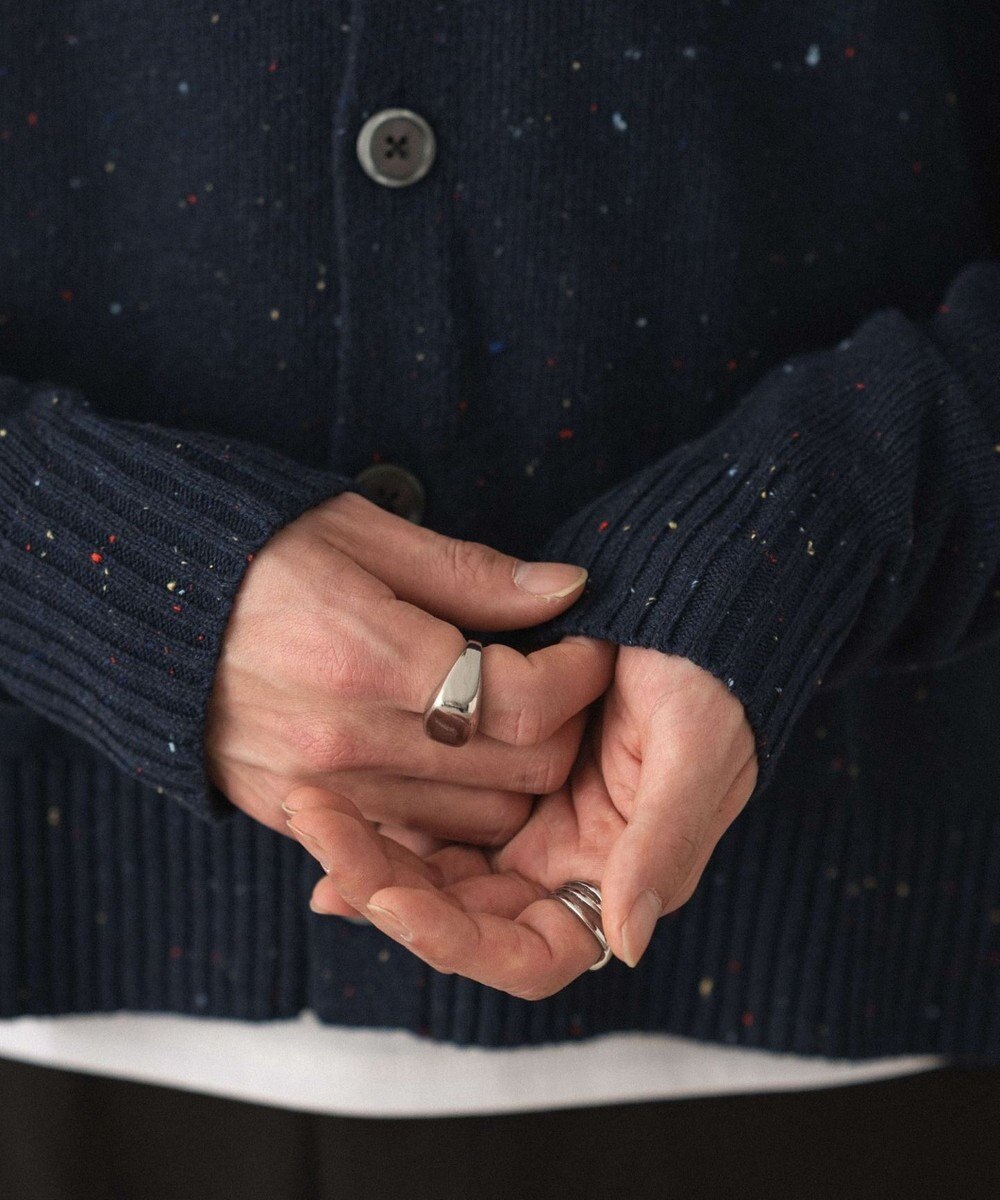 WEGO ネップクルーネックカーディガン 