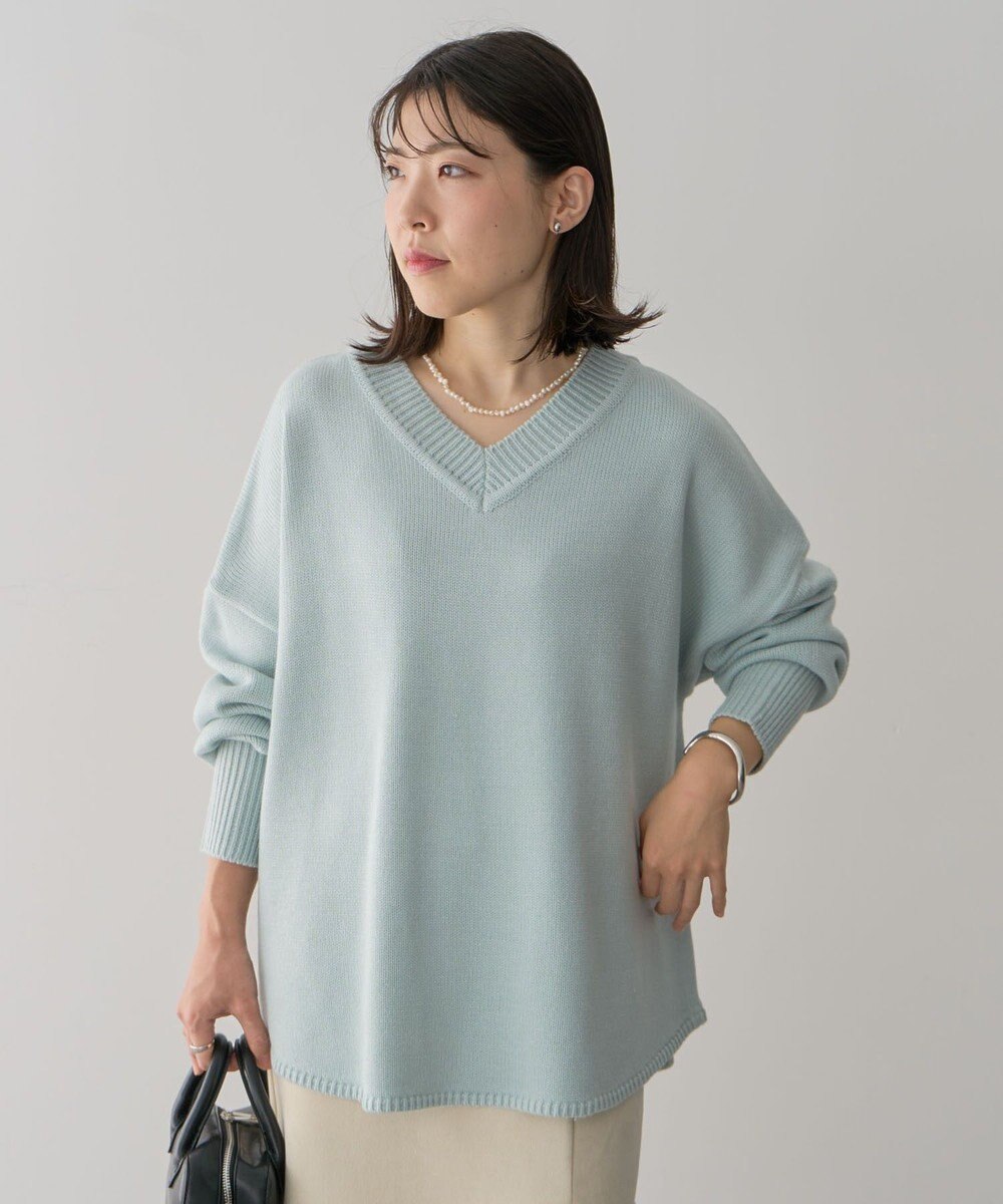 Green Parks 洗える　Ｖネックニットプルオーバー 