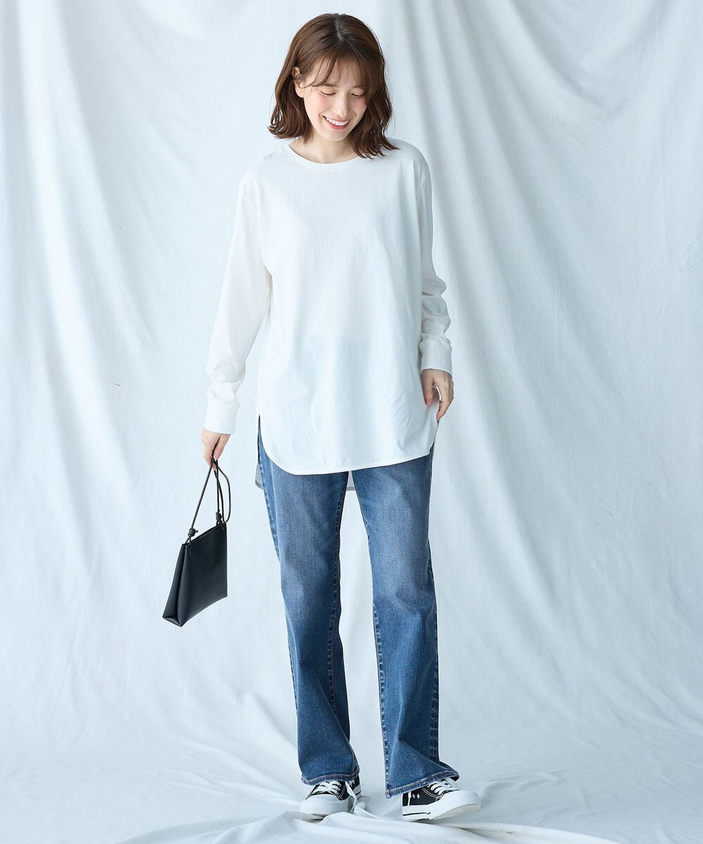 ANY リブポイントテールＴシャツ 