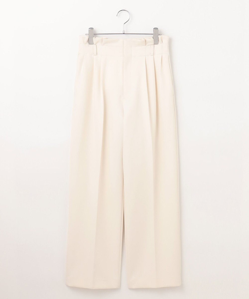 #Newans ハイウエスト2タックパンツ 