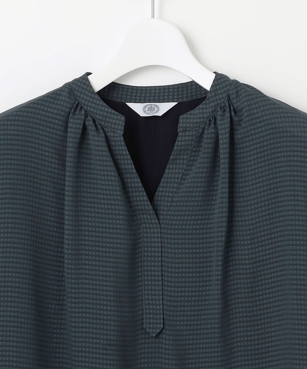 J.PRESS LADIES L 【速乾】サッカーチェック カットソー 