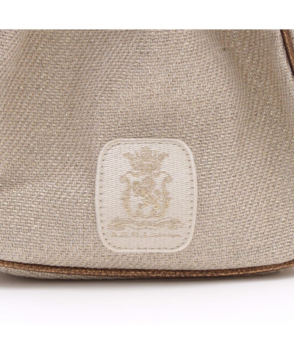 A.D.M.J. リネンラメクロス/前金具付トート32cm(Dカン＋) 