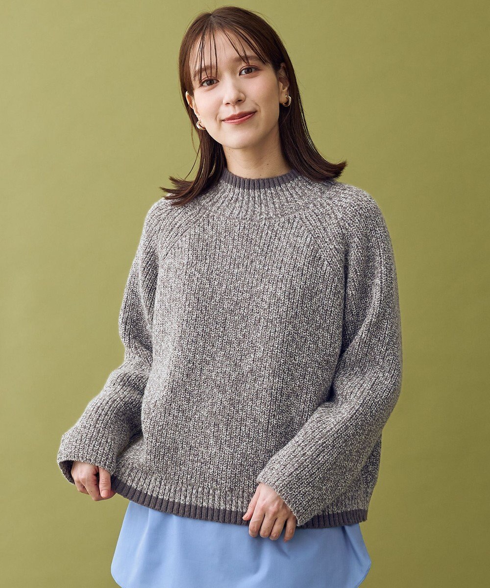 ANY L 【5色展開】バイカラーMIXニット 