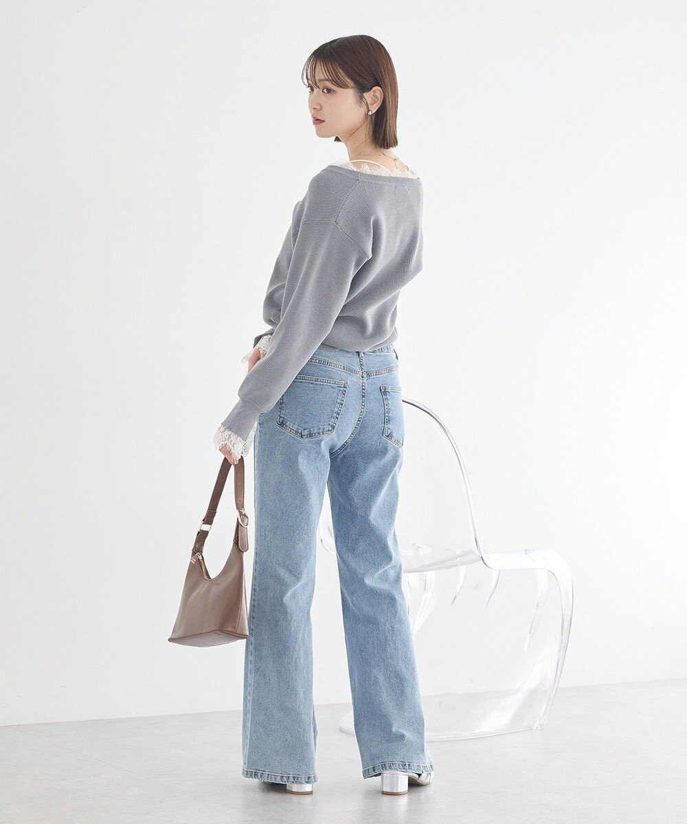 earth music&ecology レーストリムカーディガン 