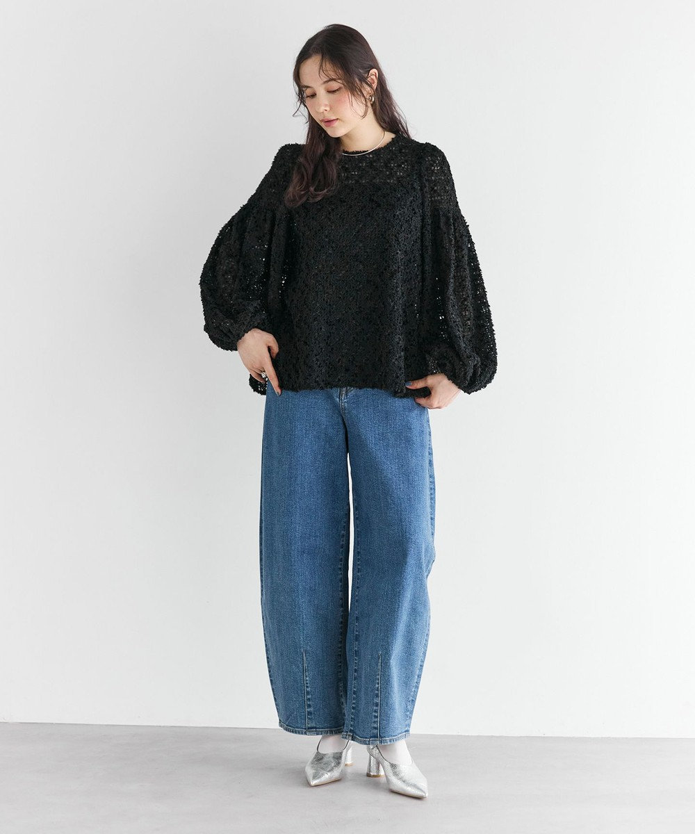 #Newans 【洗える】フィラッフィギャザースリーブブラウス 