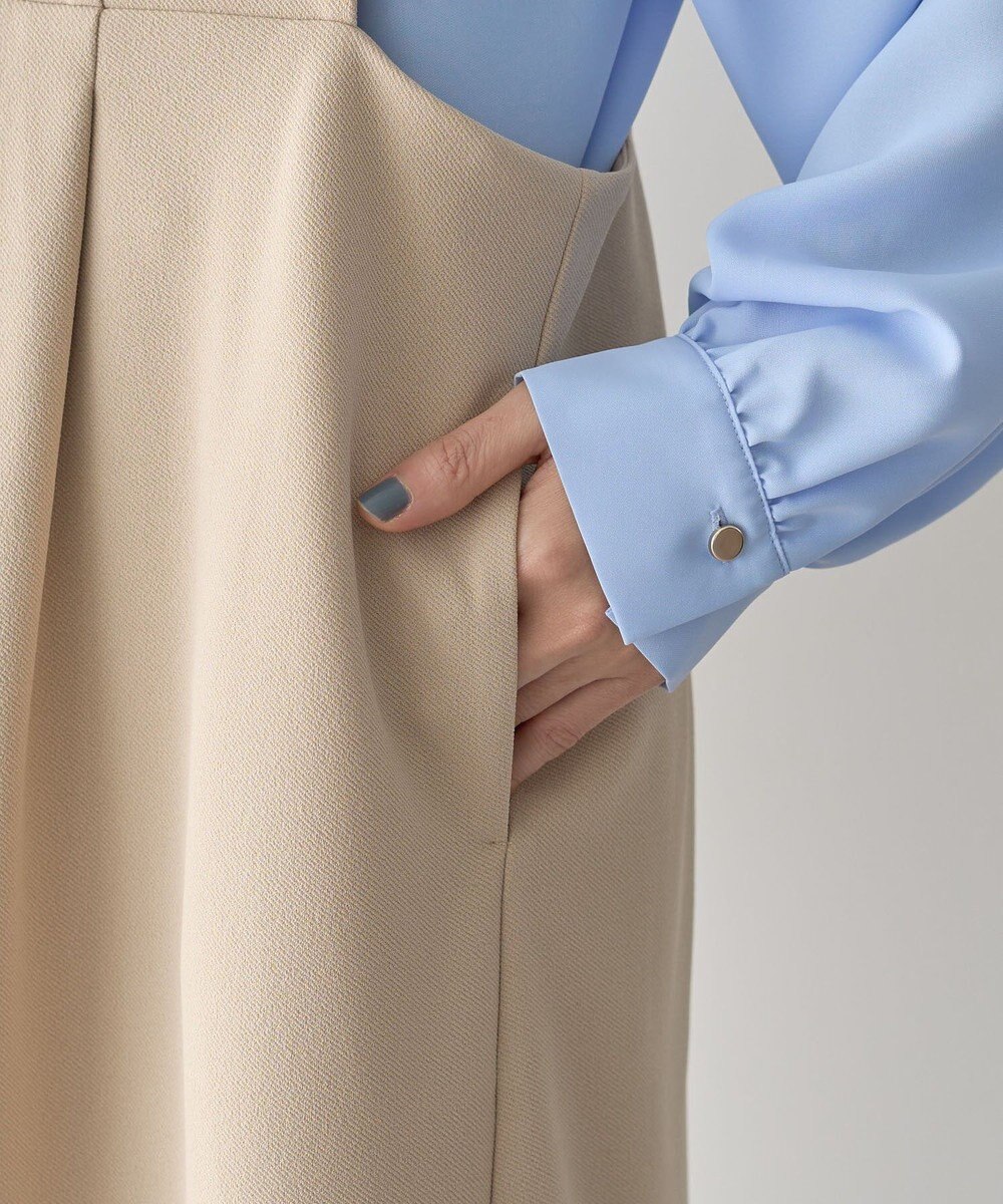 Green Parks Ｏ．洗えてストレッチ　Ｖネックジャンスカ 