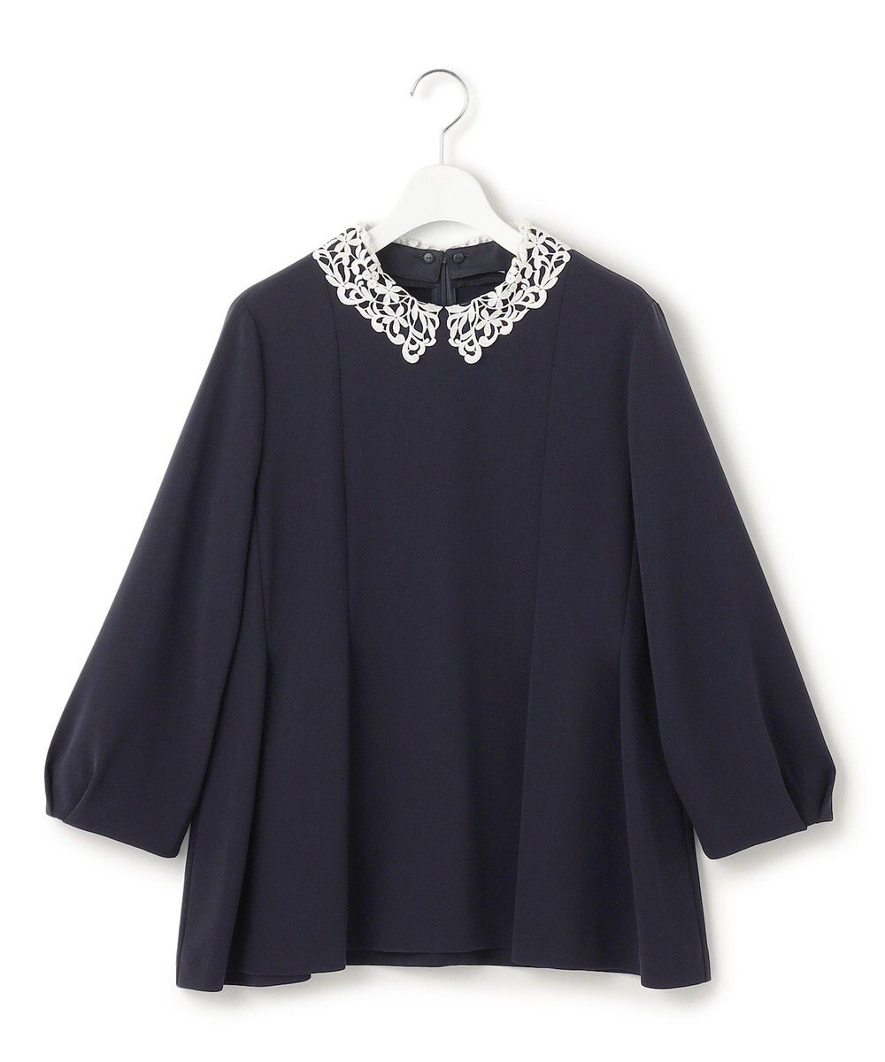 23区 【VERYコラボ】トリアセダブルジョーゼット レース襟 ブラウス 