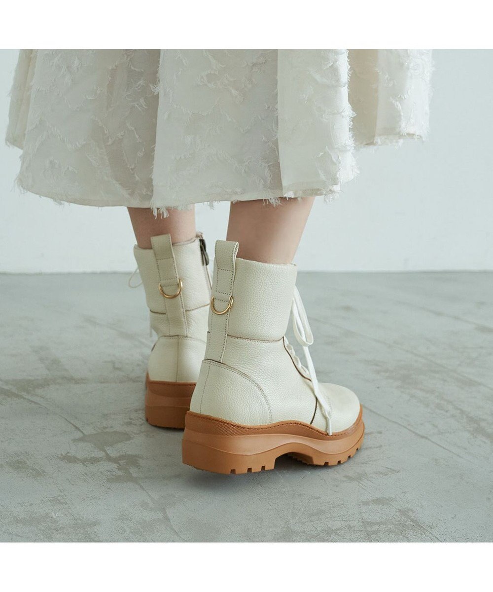 MODE ET JACOMO <carino>厚底レースアップブーツ 