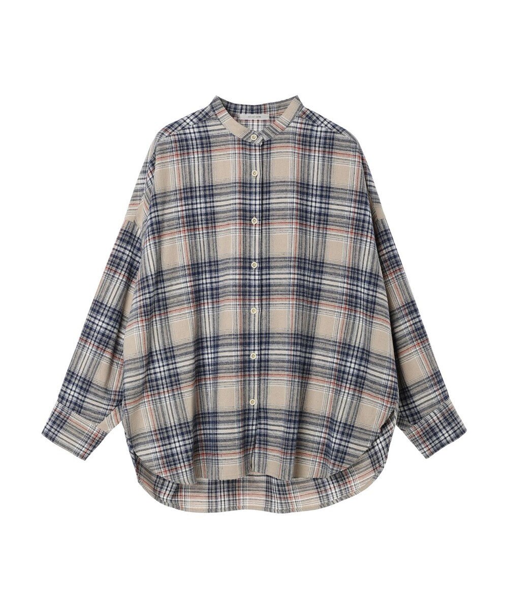 CRAFT STANDARD BOUTIQUE チェックバンドカラーサークルブラウス 