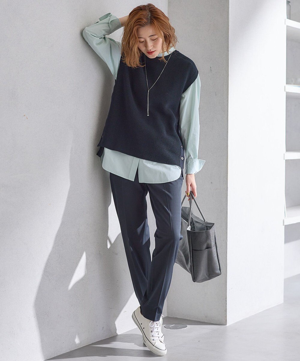 23区 L 【洗える】コットンギマ ニット ベスト 