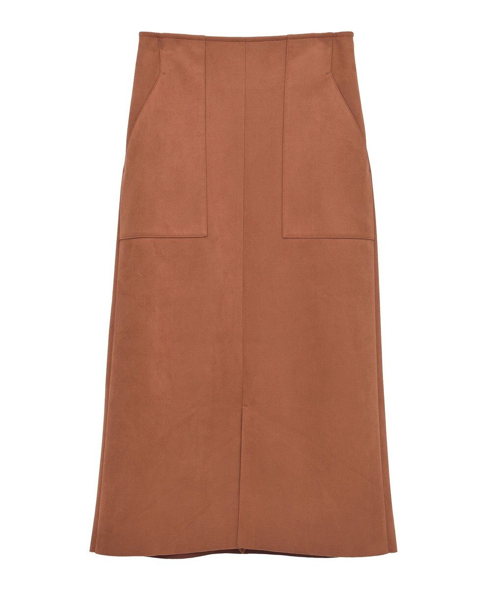 YECCA VECCA ハイウエストフェイクスエードスカート 